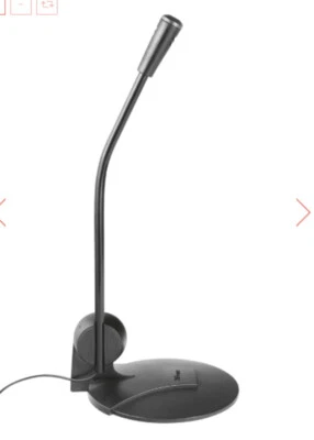 TRUST MICROFONO MOD.21674 NERO PC MAC DA TAVOLO JACK 3,5mm PRIMO CAVO 1,8mt - Immagine 1 di 4