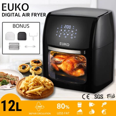 12L Air Fryer Electric Digital Touch Oven Dry Cooker Rotisserie Kitchen Airfryer - image 1 of 4