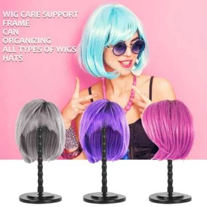 14 inch Wig Stand Plastic Hat Display Head Holders Mannequin Head Stand Portable - Picture 1 of 12