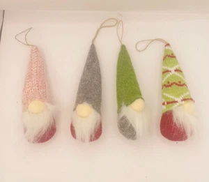 Gnome Christmas Ornaments Set of 4,  Gnomes Plush C14 - Picture 1 of 3