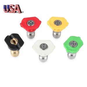 5pcs Pressure Washer Spray Tips Nozzles High Power Kit Quick Connect 1/4" Set - Picture 1 of 12