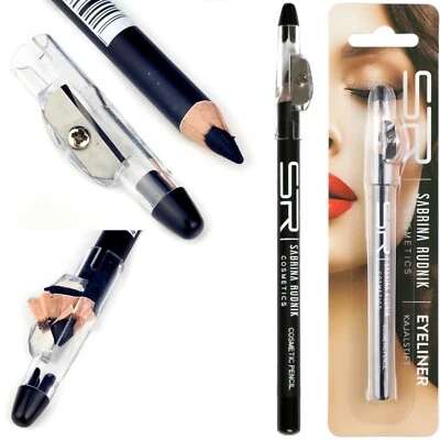 1 x Kajalstift schwarz Augen Make Up Eyliner Korrekturstift mit Anspitzer - Bild 1 von 4
