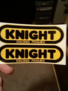 KNIGHT RACING FRAMES (yellow) DECAL FLAT TRACK  - Picture 1 of 4