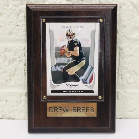 New Orleans Saints DREW BREES 2011 Prestige Card Wooden Plaque Wall Hanging 5x7" Cover