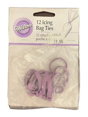 Wilton Icing bag ties, 12 pcs  And A Wilton Leaf Cutter For Fondant Icing - Image 1 of 2