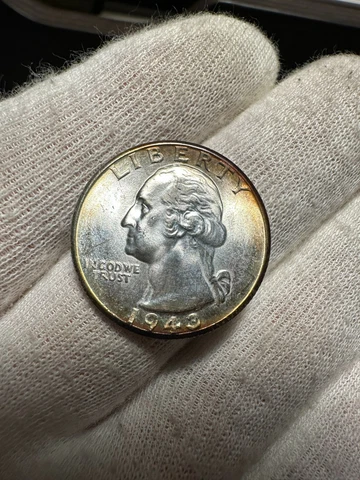 1943-D Washington Quarter Choice BU Cover