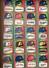 1984 Fleer MLB Baseball Team Cap & Logo Stickers Pick from List