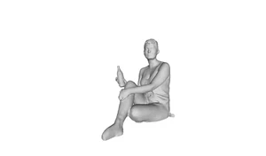Printle O Femme 174--Figura de mujer sentada bebiendo para dioramas conjuntos de tren - Imagen 1 de 11