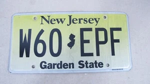 NEW JERSEY flat licence/number plate US/United States/USA/American W60 EPF - Picture 1 of 5