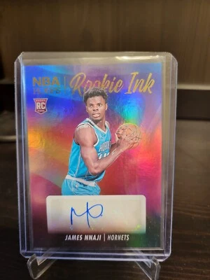 James Nnaji 2023-24 NBA Hoops Rookie Ink Autograph Charlotte Hornets - Image 1 of 2