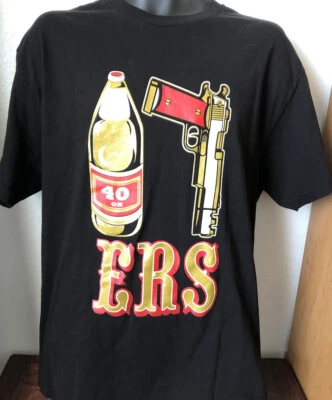 Camiseta XL de fútbol americano de los 90 Alstyle Apparel San Francisco 49ers 40 oz 49 rifles para hombre Foto 1 de 4