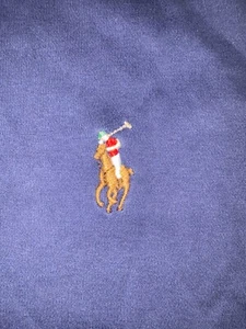Polo Ralph Lauren Polo Shirt Mens Blue 2XL Blue Short Sleeve Pony soft *flaw - Picture 1 of 5