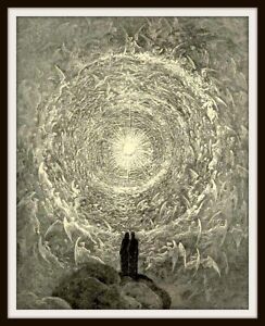 4,75" Dante's Inferno art naklejka winylowa. Inspirująca naklejka z nadrukiem Gustave Dore.