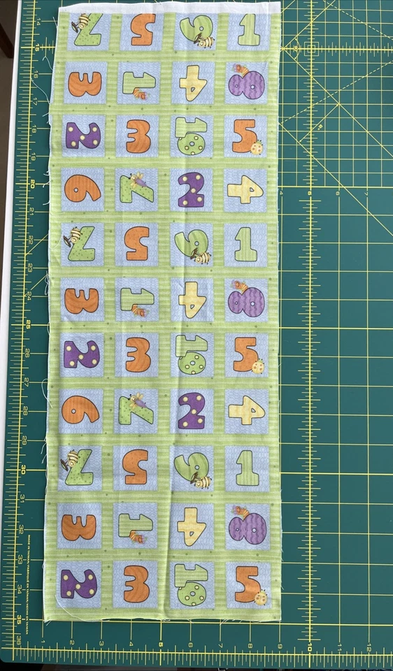 Numbered Blocks Scrap - Debbie Mum Jo-Ann Fabrics 8" x 21.5" - Image 1 of 1