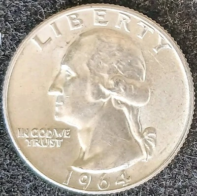 1964 D Washington Silver Quarter-DDR-001! - Image 1 of 4