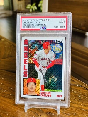 Shohei Ohtani 1984 Chrome Refractor PSA 9 Variation SP Topps Silver Pack 2019 - Image 1 of 2