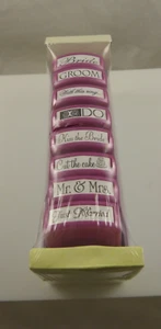 self inking stamper Bride Bridal wedding groom Mr & Mrs message star stamp - Picture 1 of 7