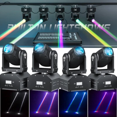 4PCS 100W LED Moving Head Lights RGBW Gobo Beam Stage Spot Light DJ Disco DMX - Image 1 of 4