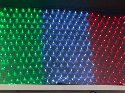 WISDOM Tenda Luminosa Bandiera Italia Per esterno con 280 led tricolore italiano