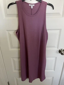 Neu mit Etikett Nine West Damen geripptes Kleid lavendel Gr. XL ohne Ärmel  - Bild 1 von 5
