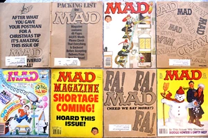 Mad Magazine Lot 1980 RARE Brown Subscription Covers 8 Issues EXCELLENT! - Picture 1 of 12