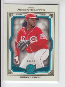 2013 Topps Museum Collection Asia Exclusive JOHNNY CUETO Turquoise /50 Reds #33 - Picture 1 of 2
