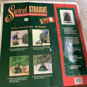 Swivel Straight XTS3 The One Minute Christmas Tree Stand Holds Up to 10’. 100 Lb - Picture 1 of 6