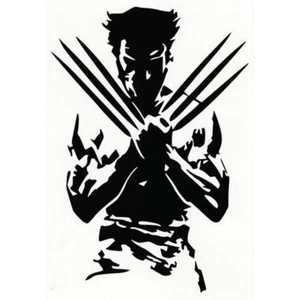 Marvel Comics X-Men Logan Wolverine, weiß, 6" gestanztes Vinyl Aufkleber Laptop Auto - Bild 1 von 1