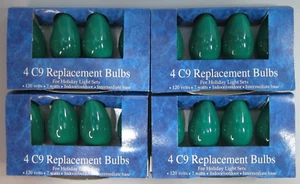C9 Replacement Lights For Holiday Light Sets (Green) 4-4pks 16ct total - Picture 1 of 1