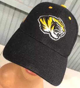 Gorra de béisbol ajustable negra NCAA Missouri University Mizzou Tigers - Imagen 1 de 5