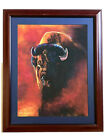 Frances Marino “Basking In The Evening Glow” Print Bison Buffalo Wildlife 32x26