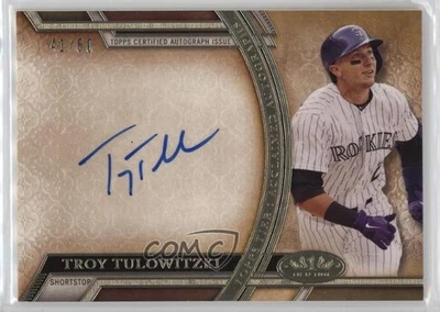 2015 Topps Tier One Acclaimed Auto /50 Troy Tulowitzki #AA-TT Auto - Image 1 of 2