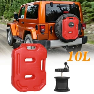 10L 2.6Gallon Fuel Can Emergency Backup Gas Tank for Jeep Offroad SUV ATV w/Lock - Picture 1 of 14
