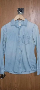 J Crew Denim Button Down Langarm Damen Größe Small Distressed Western - Bild 1 von 9