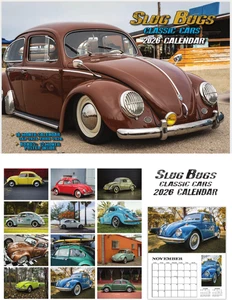 2026 SLUG BUGS DELUXE WALL CALENDAR beetle hot car volkswagen vw bug micro bus - Picture 1 of 11