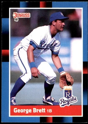 George Brett 1988 Donruss #102 Blue Jays 美国职棒大联盟阅读免费送货亲笔签名Den — 第 1/2 张图片