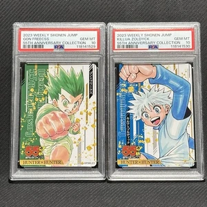 PSA 10 Set Weekly Shonen Jump 55th Anniversary Collection Hunter × Gon Killua - Picture 1 of 2