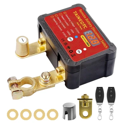 Remote Battery Disconnect Switch 12V 240A with Led Voltage Display, Ultra-Low St - Image 1 of 4