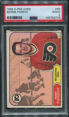 1968 O-PEE-CHEE #89 BERNIE PARENT RC ROOKIE PSA 2 Make an offer - Image 1 of 2