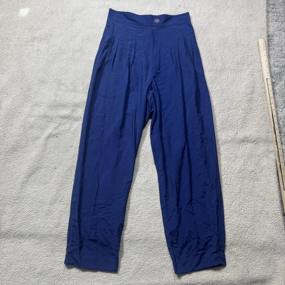 Pantalones Forenza Vintage Mujer 8 Cintura Alta Plisados Cónicos Años 80 Hechos en EE. UU. 27x27 Foto 1 de 4