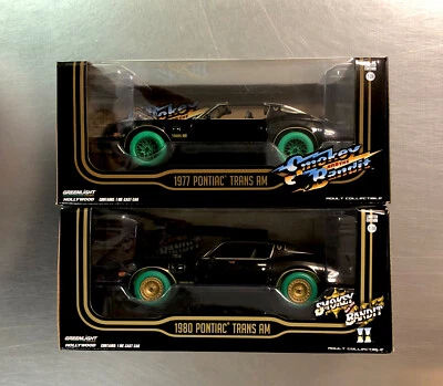 GREENLIGHT CHASE 1977 & 1980 PONTIAC TRANS AM SMOKEY & THE BANDIT & II LOT OF 2 - Image 1 of 3