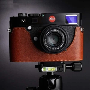 Hecho a mano Cuero Genuino Real Media Cámara Estuche Cubierta Bolso para Leica M M-P M240 - Imagen 1 de 18