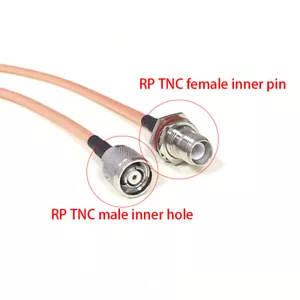 WIFI router extension cable RP TNC male to RP TNC female pigtail RG142 50cm 20" - Picture 1 of 4