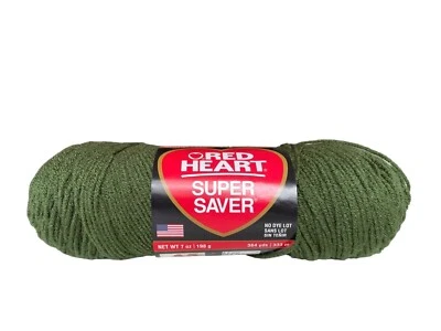 Red Heart Super Saver YARN Medium Thyme 0406 7Oz Skein Acrylic Worsted Green New - Image 1 of 2