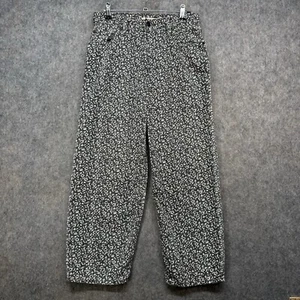 Levis Baggy Dad Jeans Womens W28 L26 Black White Floral Cropped WellThread - Picture 1 of 19