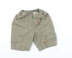 Debenhams Boys Green Cotton Cargo Trousers Size 0-3 Months