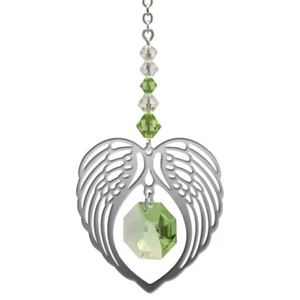 Ángel Ala Corazón - Peridoto August Piedra de Nacimiento Cristal Cazador de Sol - Regalo de Guardabosques - Imagen 1 de 2