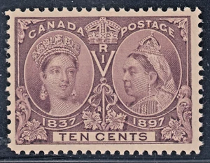 Canada 10c QV Diamond Jubilee, Scott 57, VF MH, catalogue - $250 - Picture 1 of 2