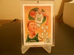 1991 Collector's Choice NBA Larry Bird Checklist No. 77 Signiert - Bild 1 von 2