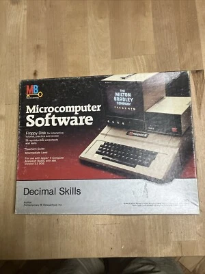 VTG Milton Bradley 1982 Microcomputer Software Decimal Skills 7878 Apple II /2 - Image 1 of 4